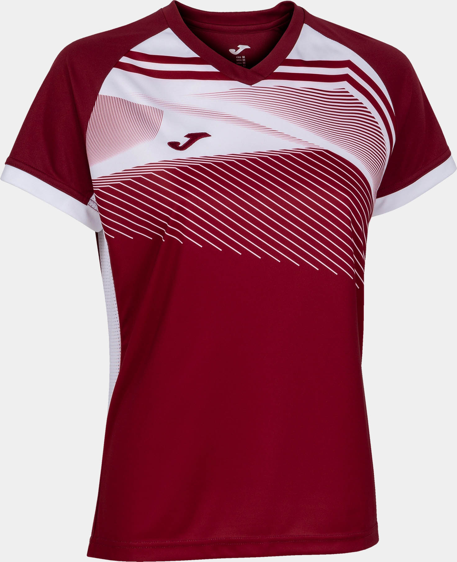 Dámské tričko Joma Supernova II Burgundsko-White Burgundsko XL