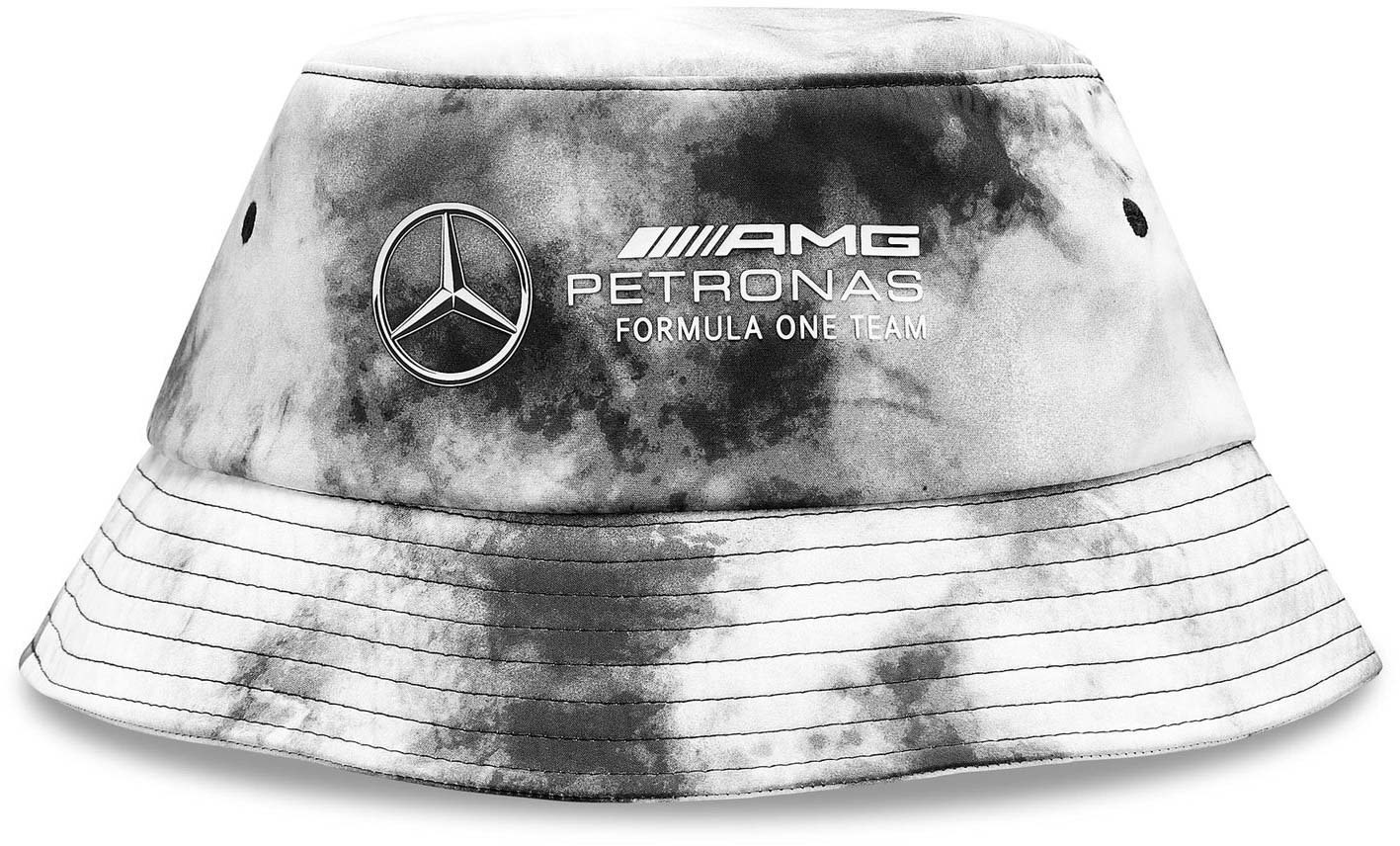 Mercedes Unisex Mapf1 Fw Tie Dye Bucket Hat Gray Black/White
