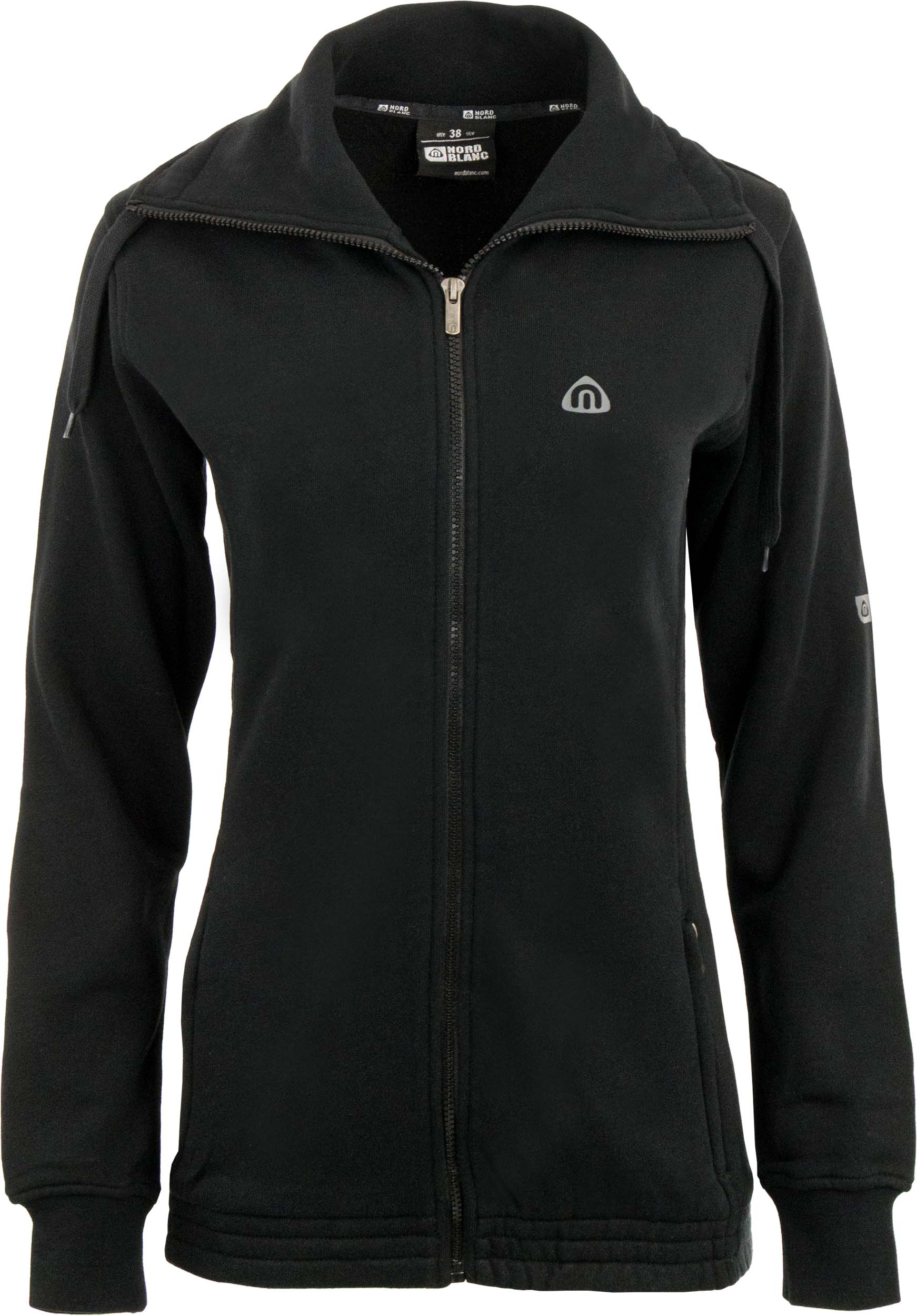 Nordblanc Dames Zip Up Hoodie Zwart 38
