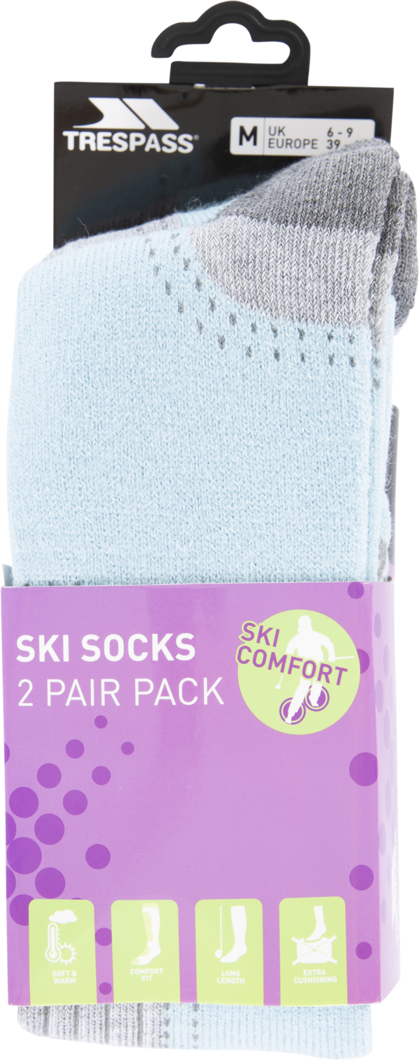 Trespass Janus ii - female ski sock (2 pair pack)