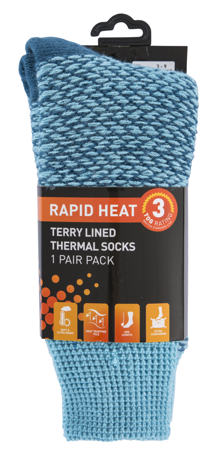 Trespass Thermski - tog rated ultra thick terry lined sock