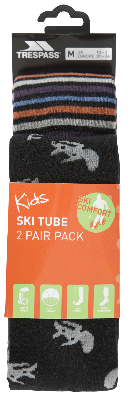 Trespass Replicate - unisex kids ski tube (2 pair pack)
