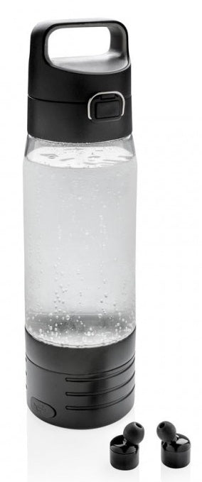 Design XD sem fio Hidrate fones de ouvido com garrafa de água