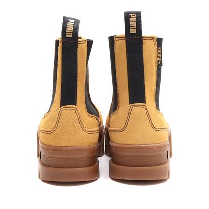 Puma Boots Mayze Chelsea Suede Platform Brown Zln 0867