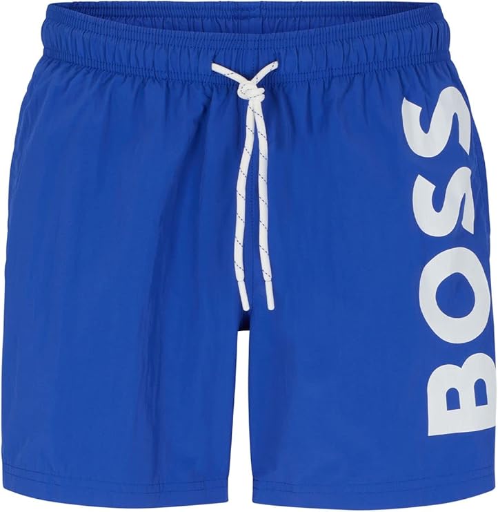 Hugo Boss Heren Zwemkleding Octopus Blue Zwemshorts Blauw L