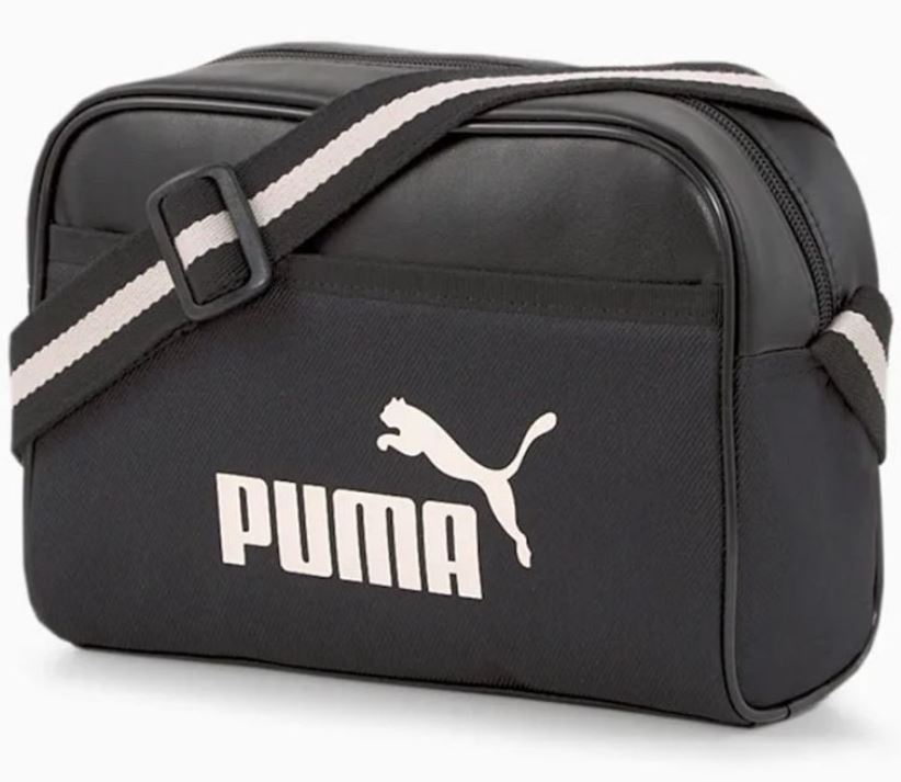 PUMA UNISISEX Campus Reporter S Black - Bolsa de ombro prático