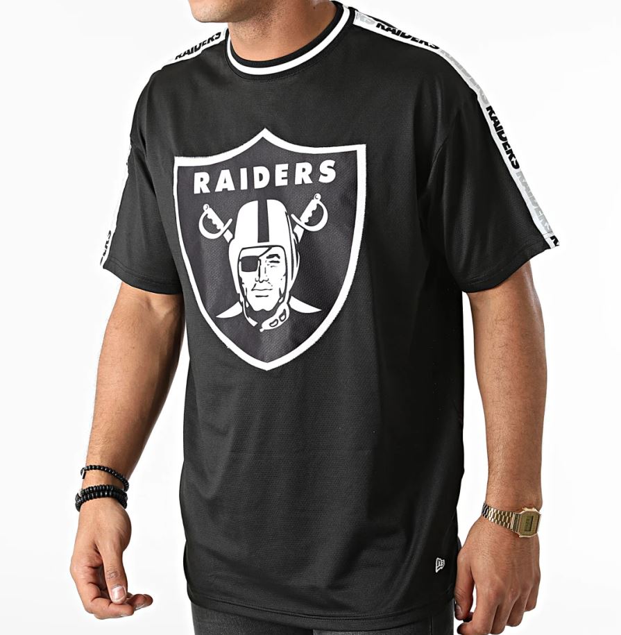 New Era Men Las Vegas Riders Nfl Taping T-Shirt Black M