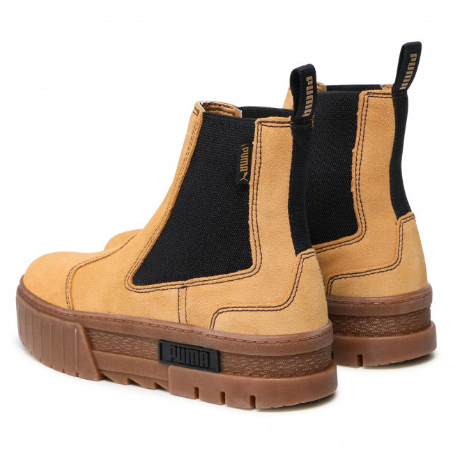 Puma Boots Mayze Chelsea Suede Platform Brown Zln 0867