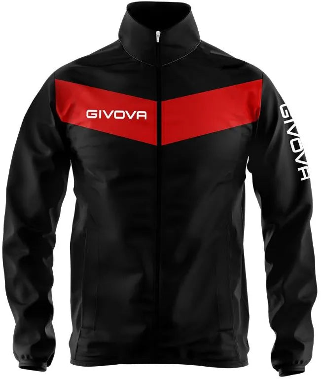 Sportsjakke Givova Rain Nero-Rosso 3XL