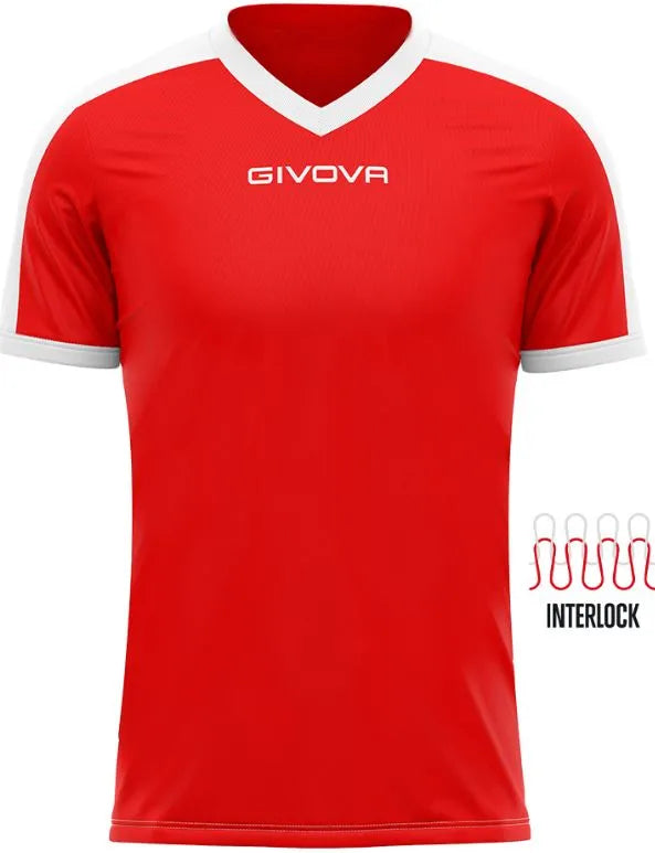 Sport póló Givova Revolution Red-White 2xs