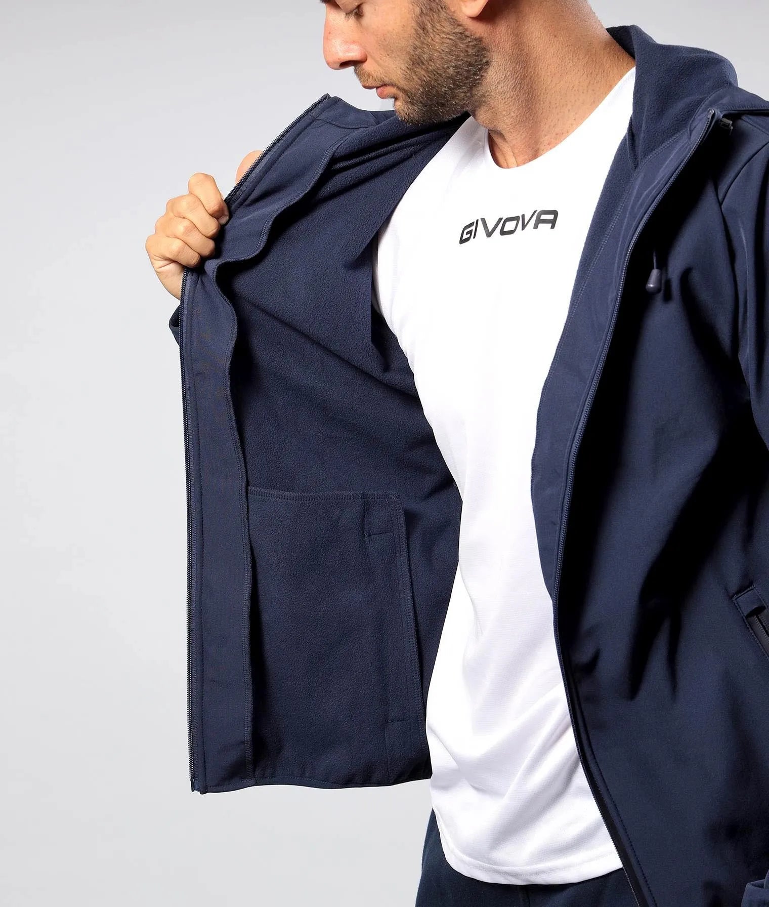 Giacca unisex softshell giacca givova blu b blu m
