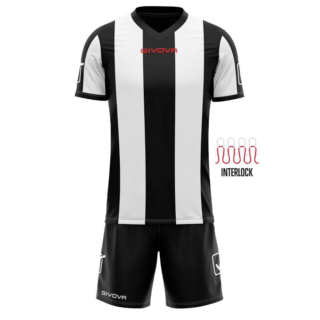 Sports set givova catalano black-white white l