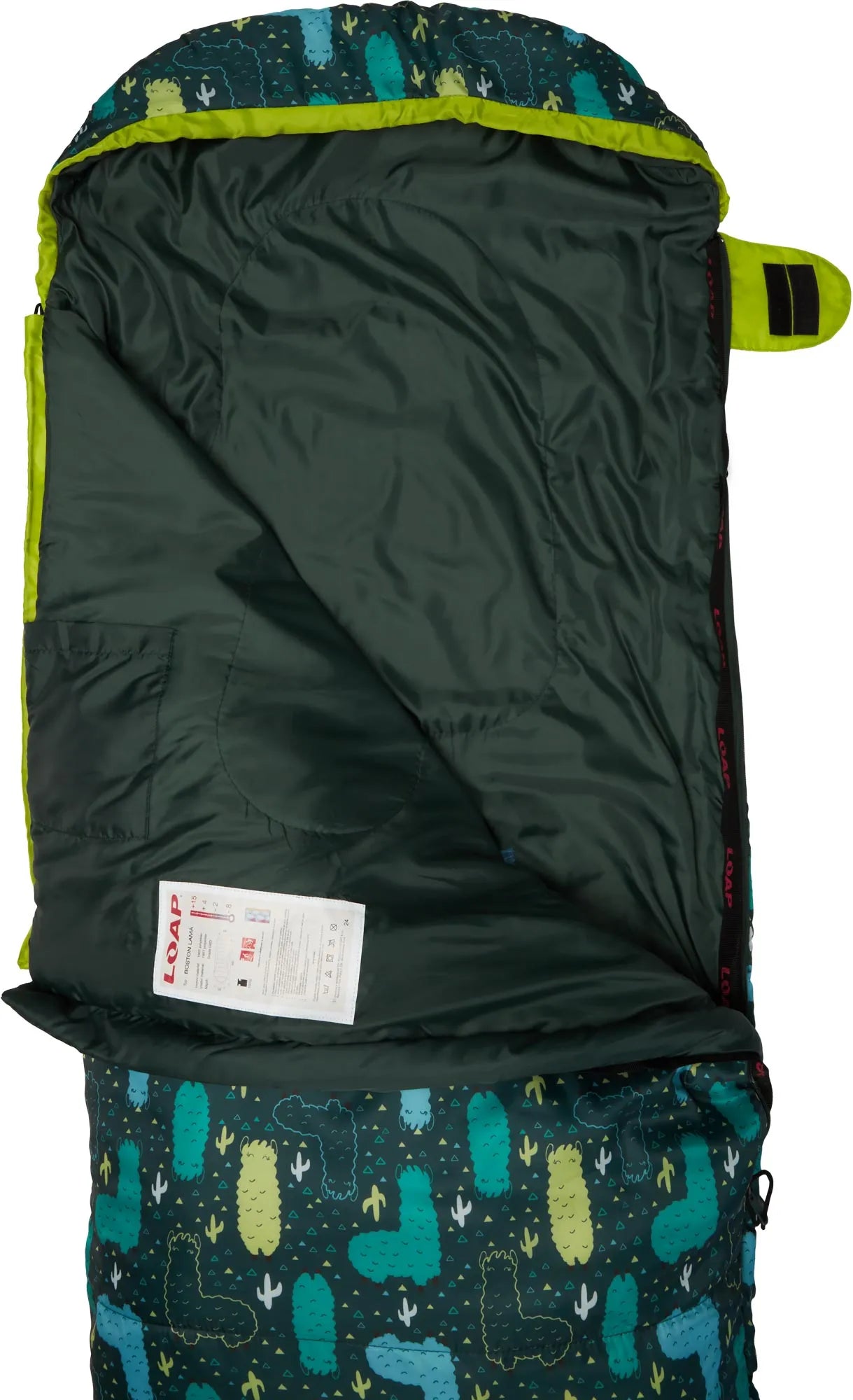Kinder Mummieslaapzak Loap Boston Lama Groen Groen R-Rechts Zi