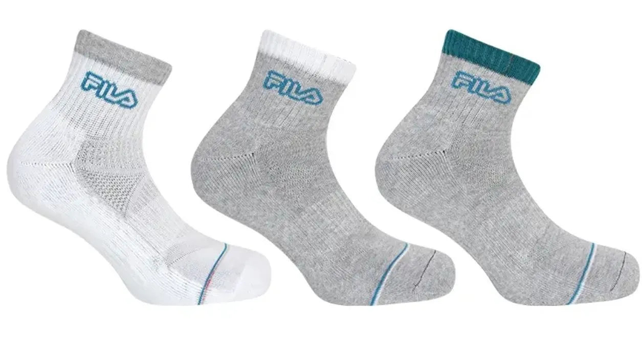 Fila 3-pack fitness quarter socks white-grey 39-42