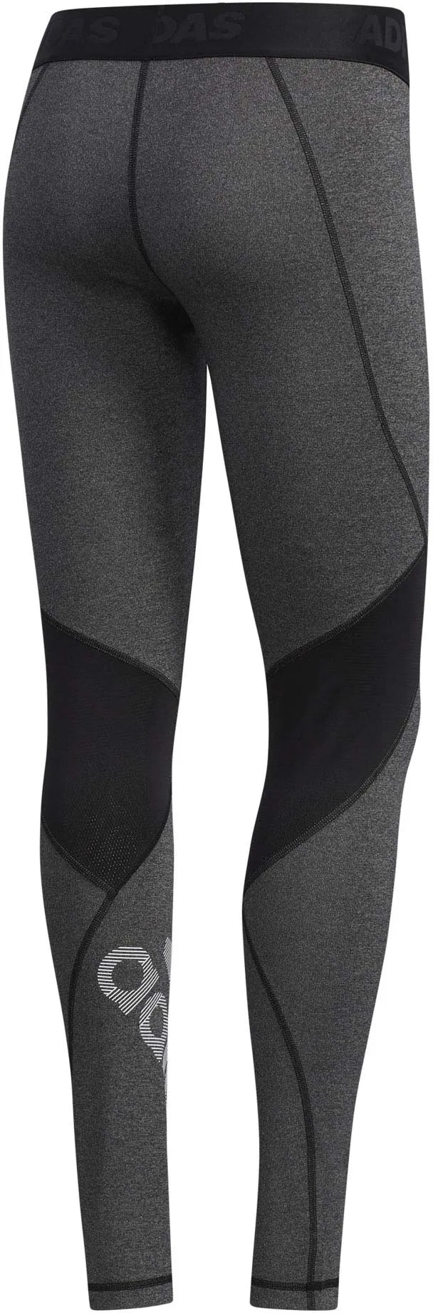 Women's leggings adidas alphaskin long heathered badge grey s