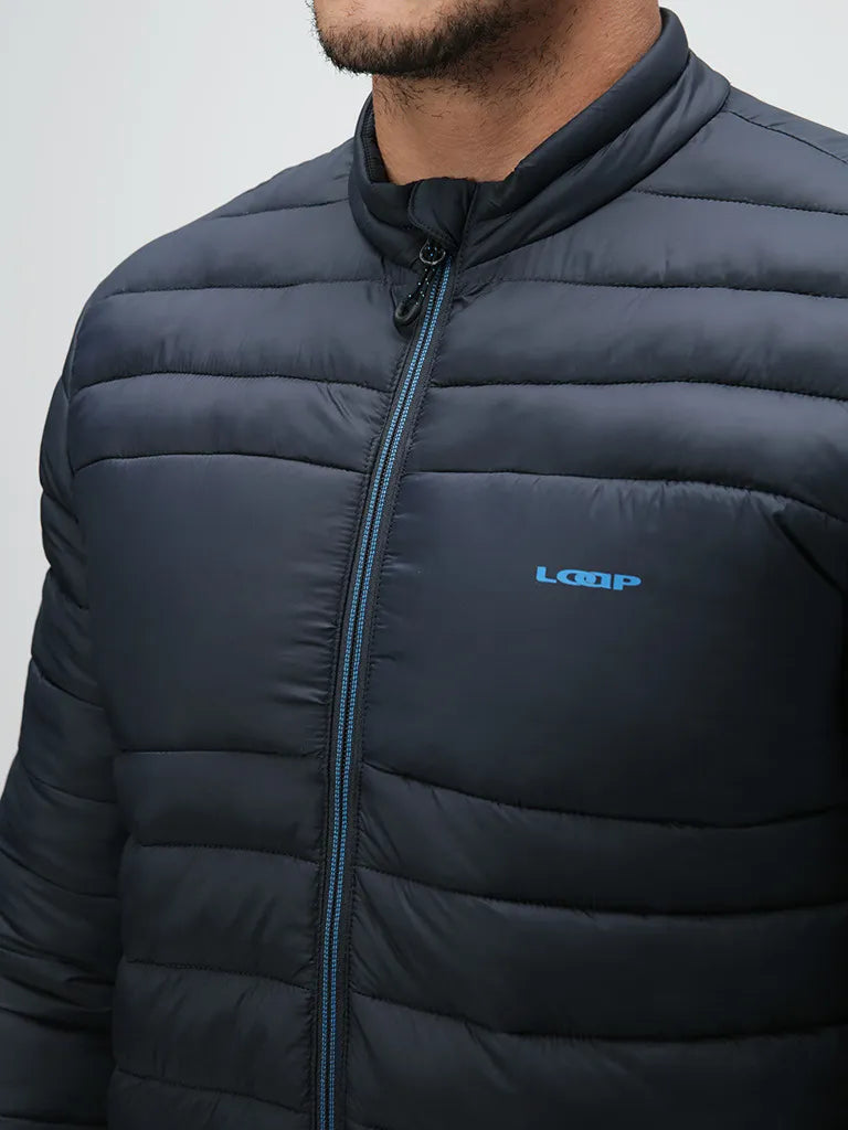 Black Blue Men's Jacket Irpur - Eau - Réplument et chaleureux