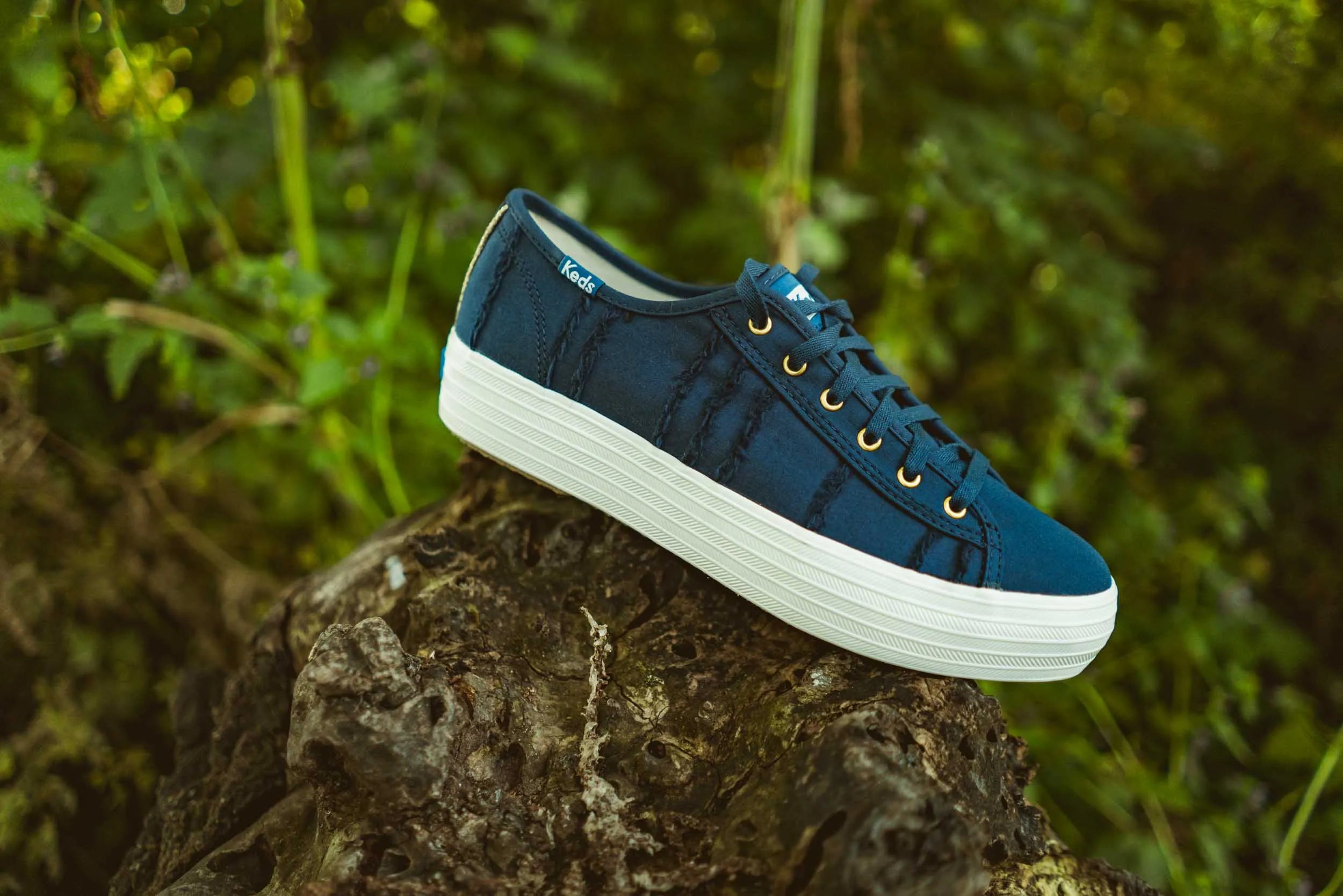 Sapatos femininos keds wms triplos de pálpebra de pálpebra Indigo 42.5