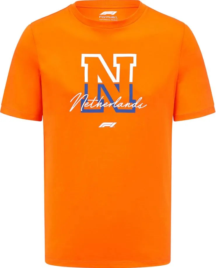 F1 Men's t -košile Zandvoort Oranje XL - Cotton & Comfort