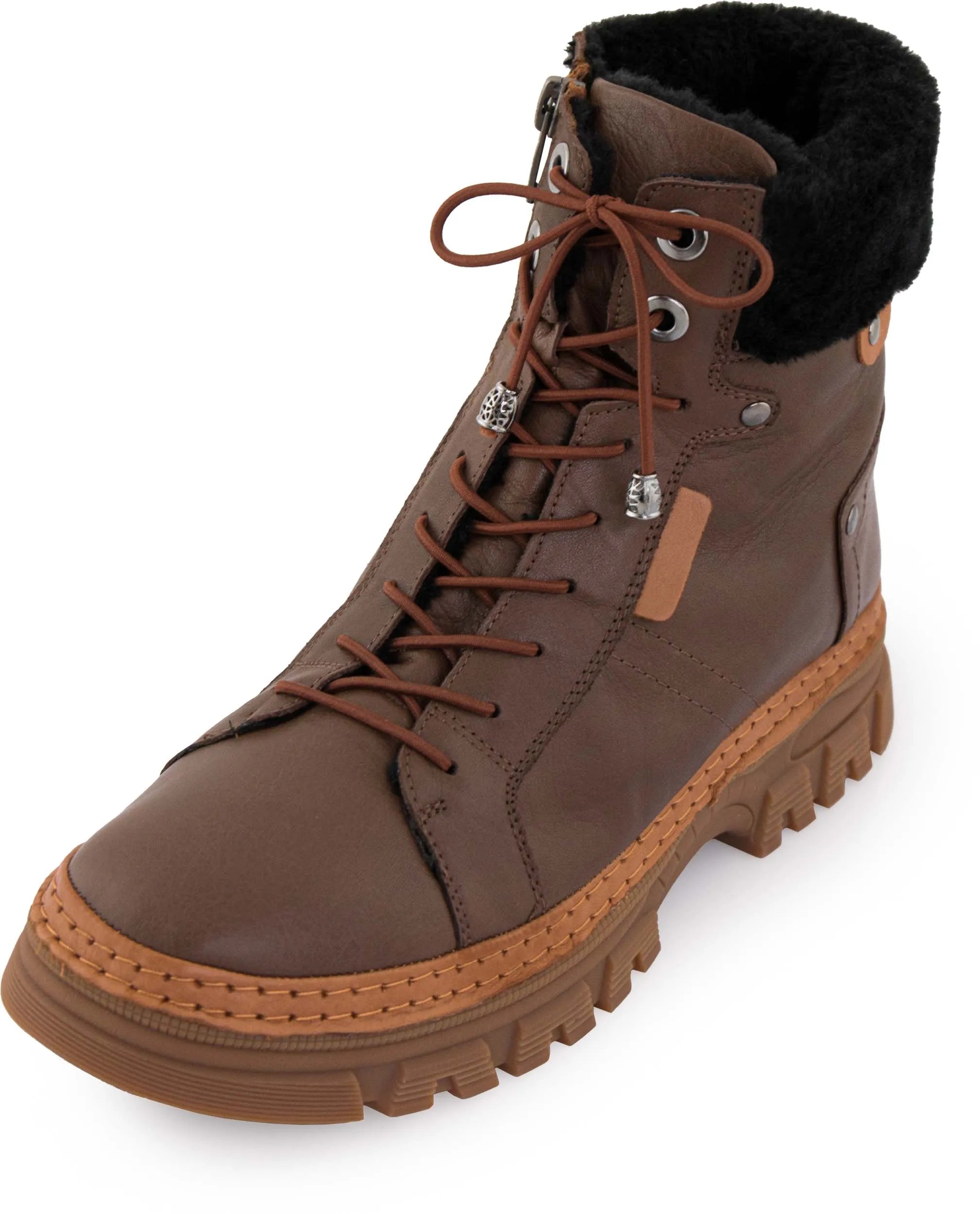 Women's winter leather boots nell 207 praline brown 38