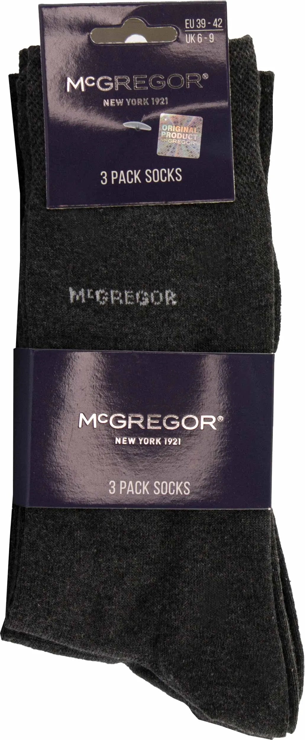 McGregor Socks 3-pack Anthra Melange 39-42 Cotton