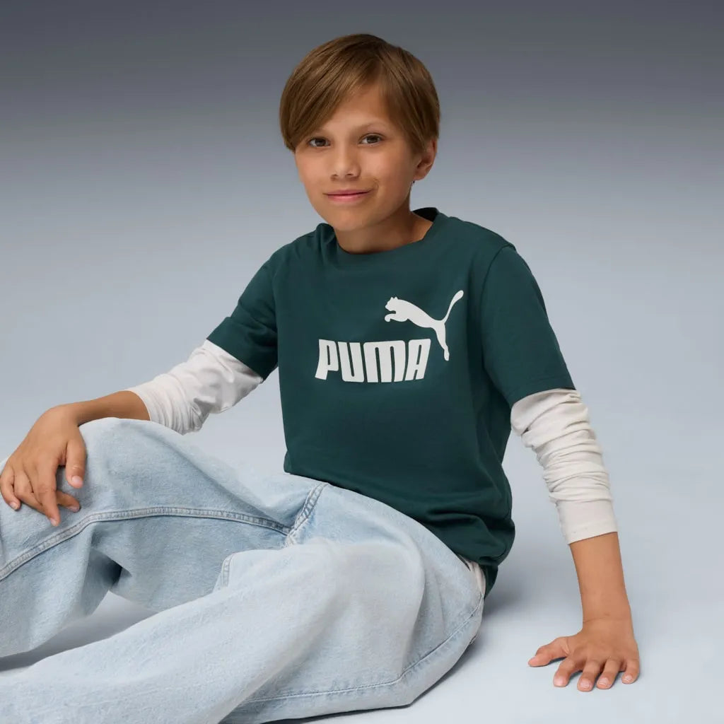 Kinder t-shirt puma ess nr. 1 logo tee B Groen 152
