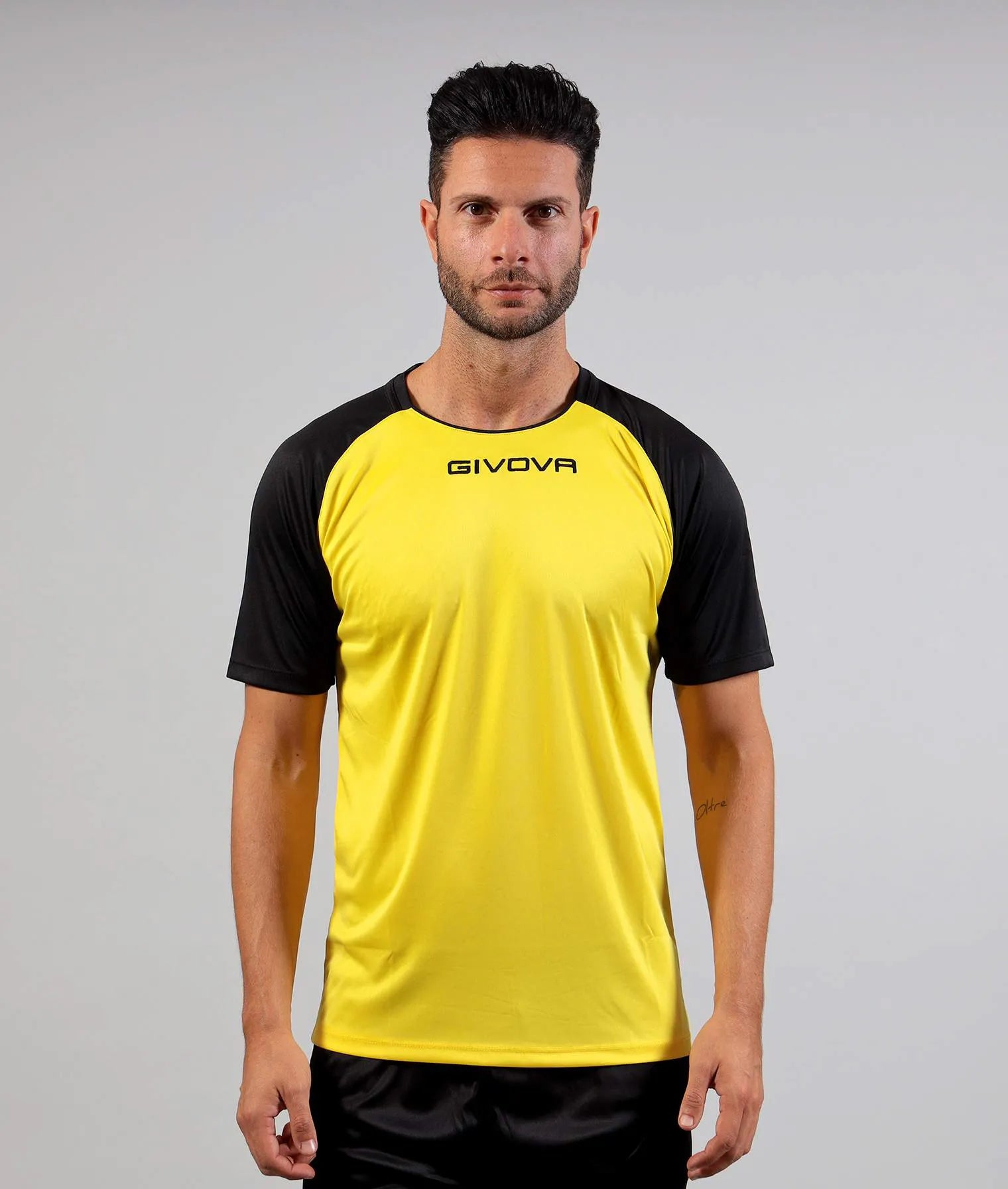 Sportovní tričko Givova capo žluto-černé 2xl