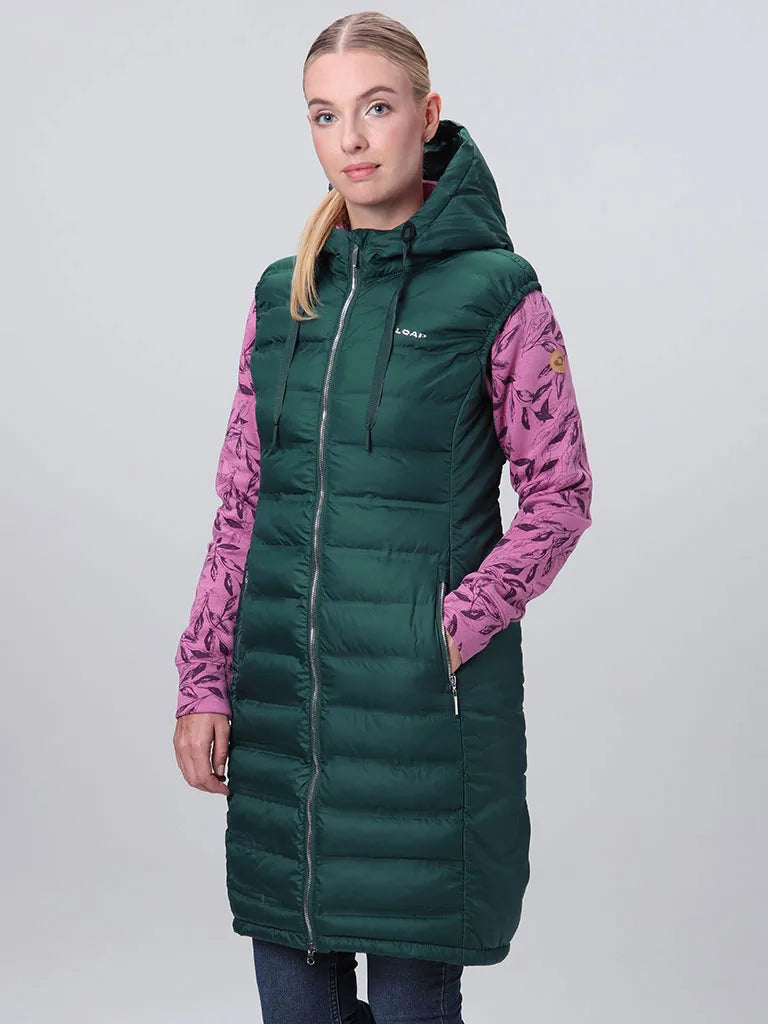 Chaleco femenino lopas itala verde oscuro, s