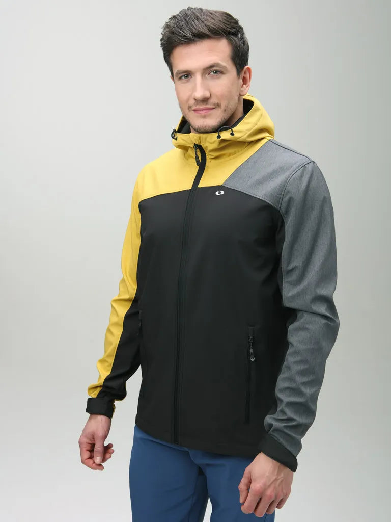 Heren softshelljack loap lap lamel zwart 2xl