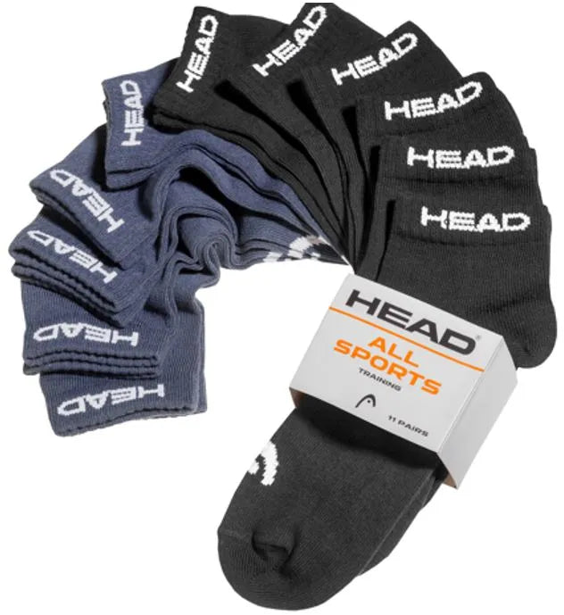 SOCKS Head Elements Sneaker Sokken 11-Pack Zwart-Marineblauw Mix 39-42