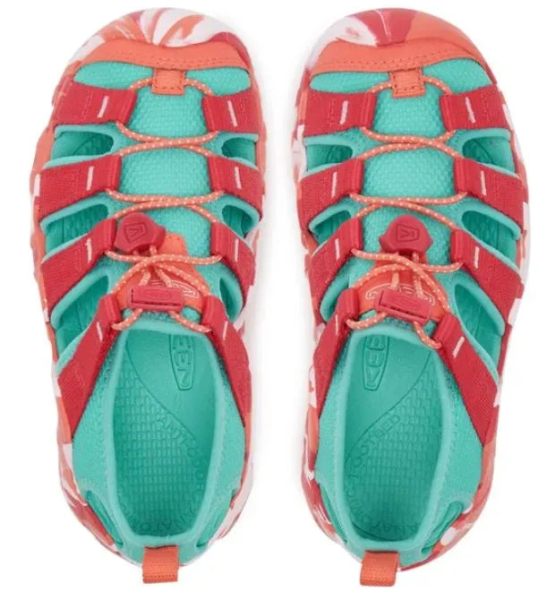 Keen jr hyperport h2 raspberry/pool blue kids' shoes 34