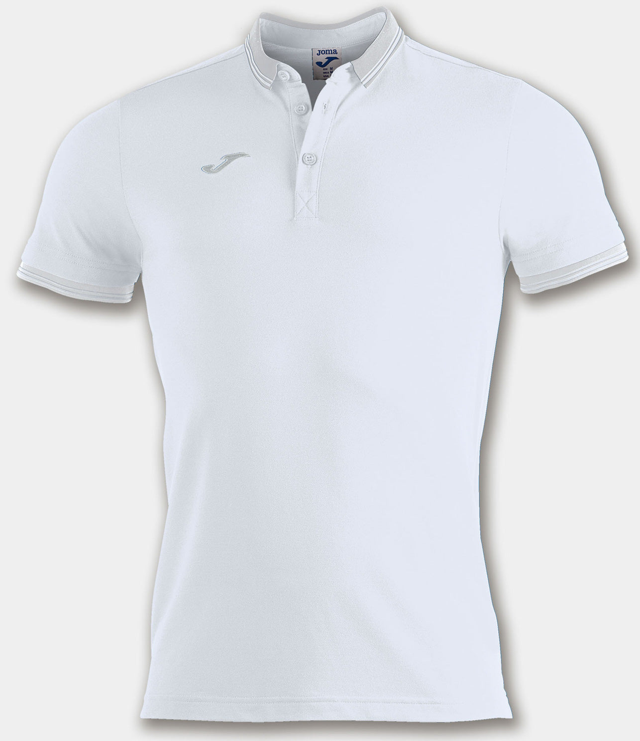 Joma Bali II Herenpolo White L - Dearadh breathable & spórtúil
