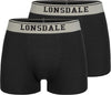 Lonsdale Oxfordshire Men's Boxers 2-Pack, S