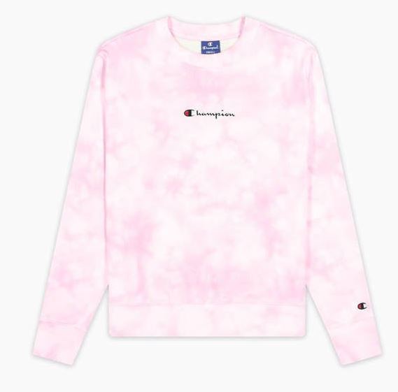 Women's Sweatshirt Champion Crewneck Sweatshirt Pink L