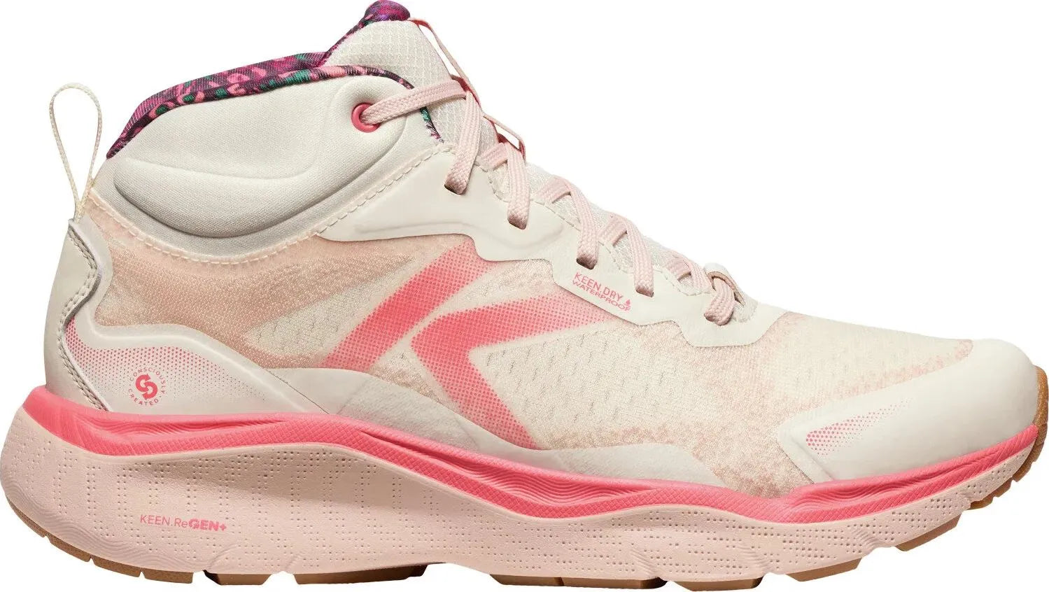 Damesschoenen Keen WMNS Leiki Mid WP Birch/Cameo Rose Wit 39.5