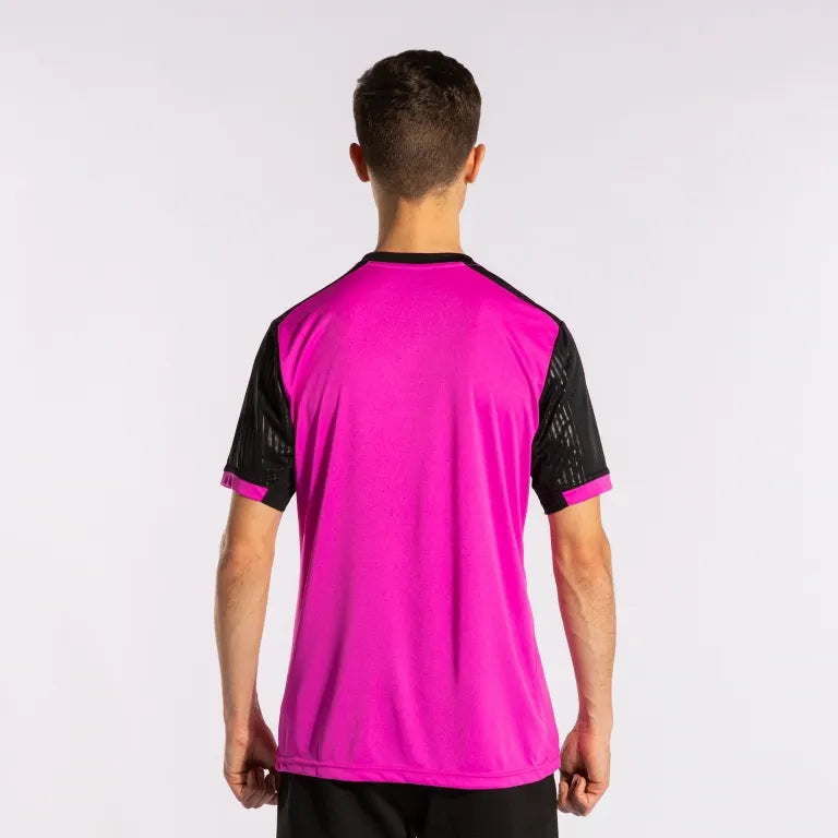 Sportovní tričko Joma Montreal Fluor Pink-Black Pink XL