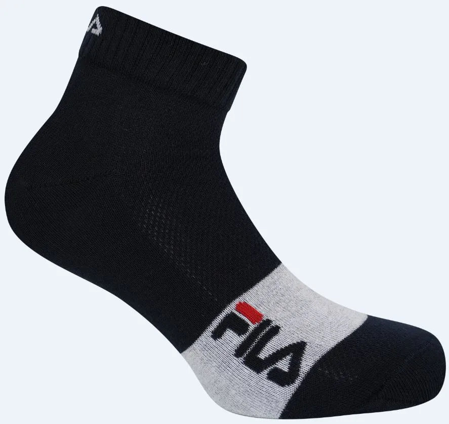 Fila Stocks 3-Pack Quarter White-Navy 43-46