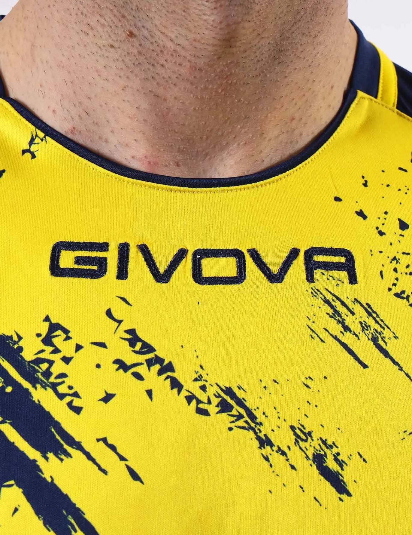 T-shirt sportif Givova Art Interlock Fluo Yell-bleu xl
