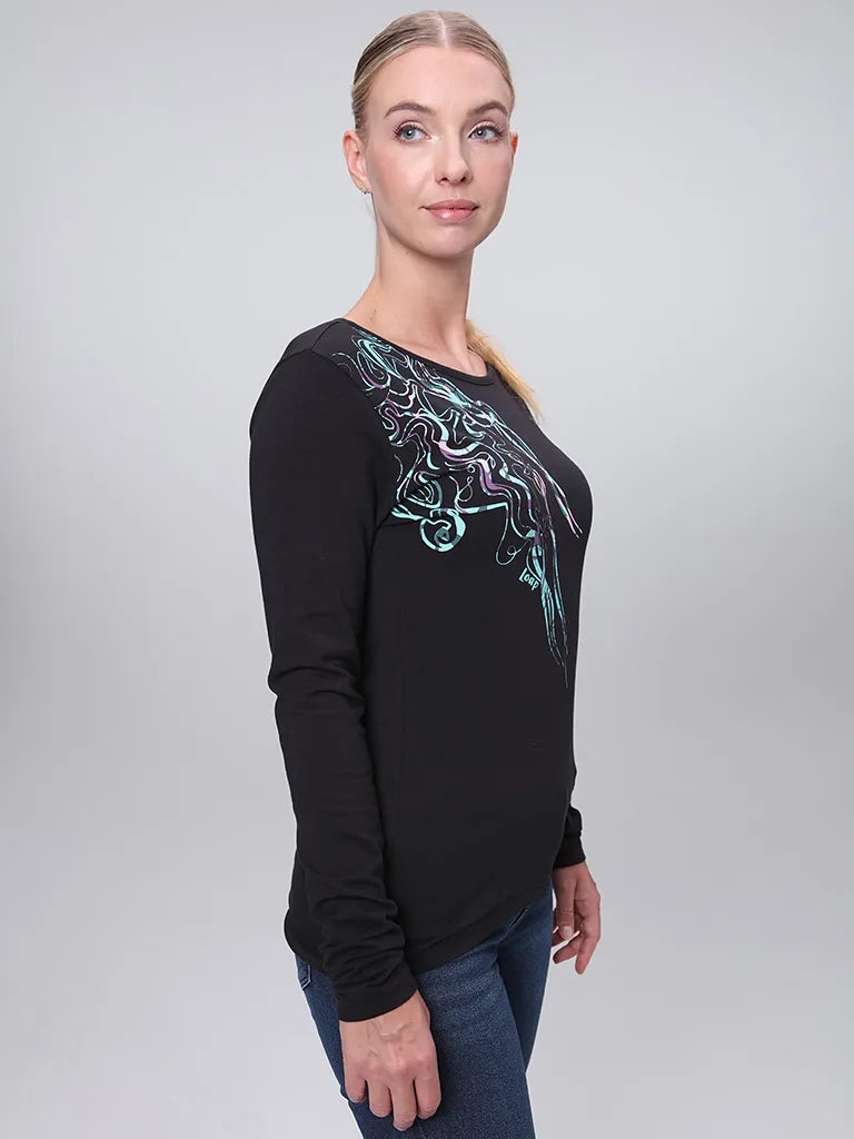 T-léine na mBan Loap Abmora Black, s