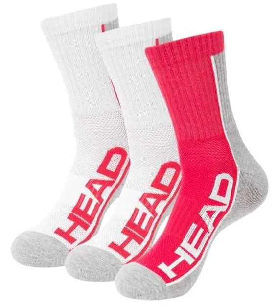 Head performance short crew socks 3 pairs pink 35-38