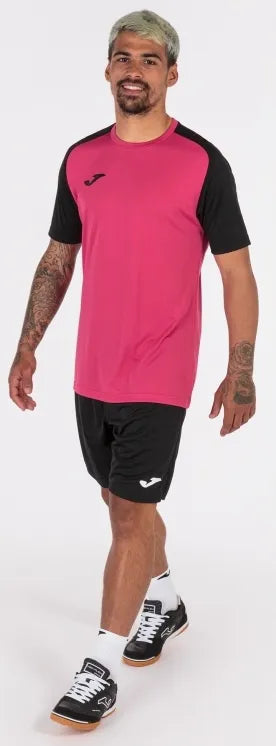 Joma Academy IV Sport T-shirt Fuchsia-Zwart L-Ademend & Licht