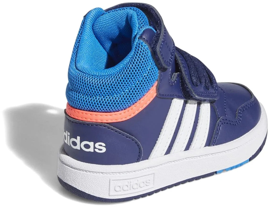 Scarpe per bambini adidas hoops mid 3.0 sneaker junior blu 23.5
