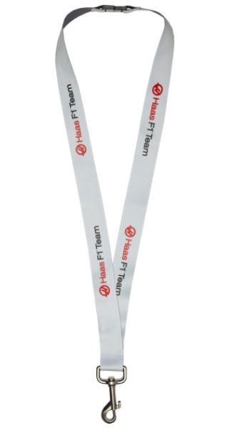 Haas F1 Fw Lanyard Tm Gray Keychain