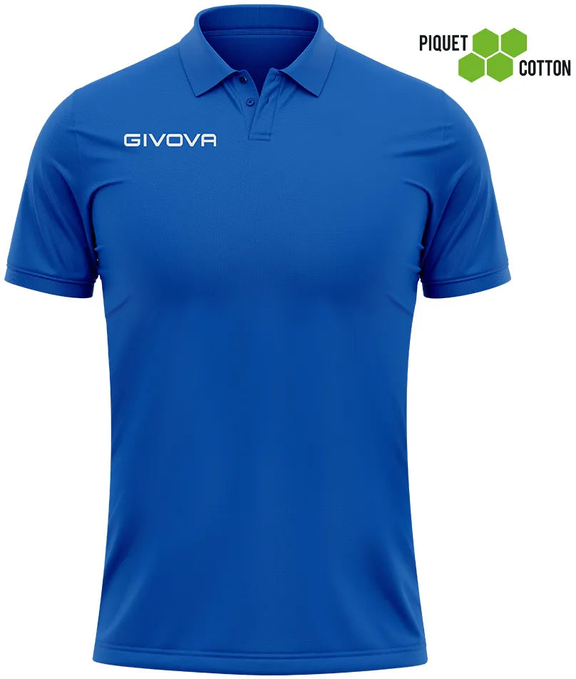 Polo shirt givova polo cotone piquet summer blue m