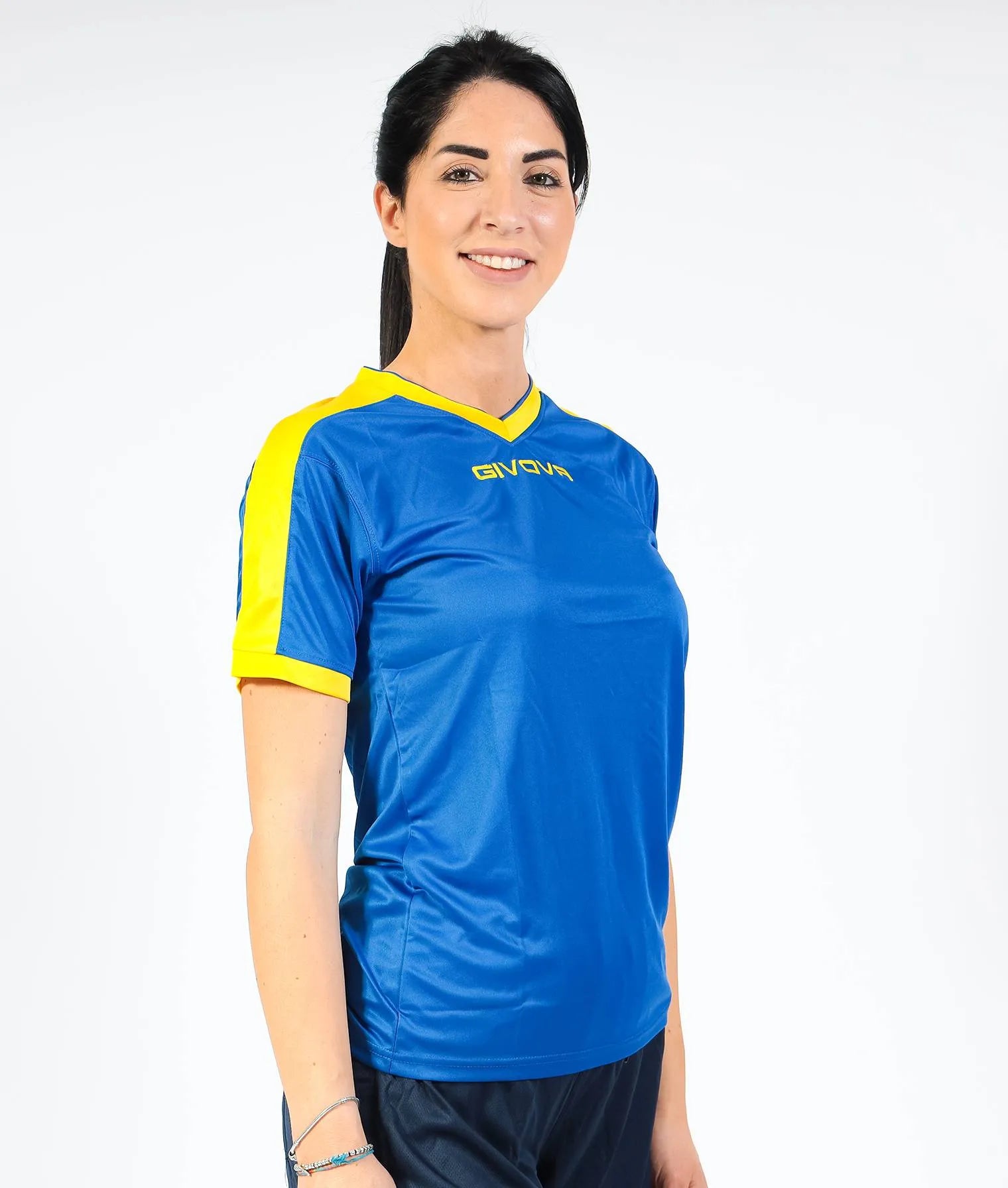 Sport T-Shirt Givova Revolution Royal-Yellow XS