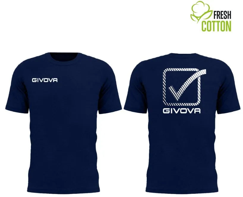 Cotton t-shirt givova cubo navy blue l