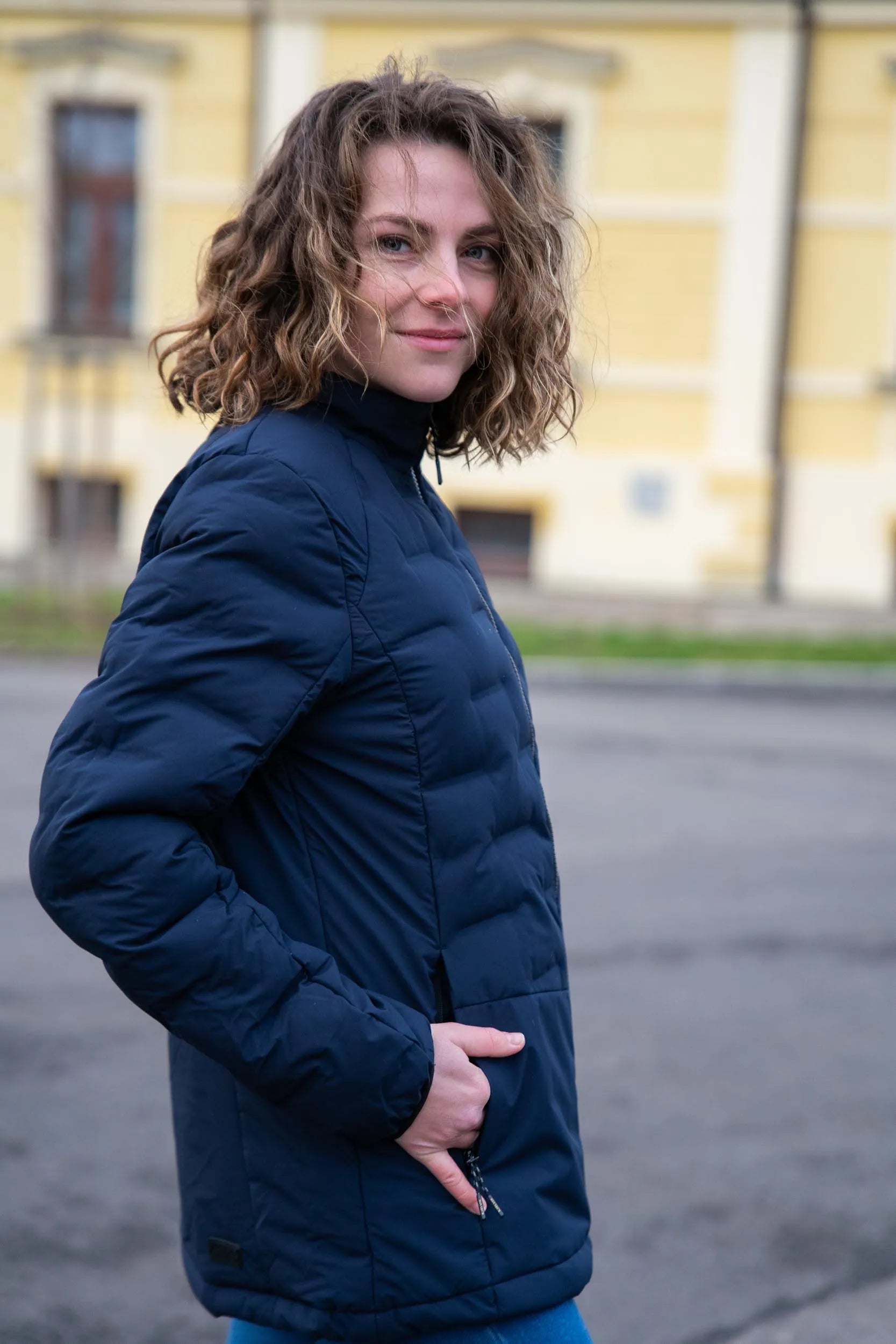 Vízálló női téli kabát Kjelvik Sitaa Navy 42