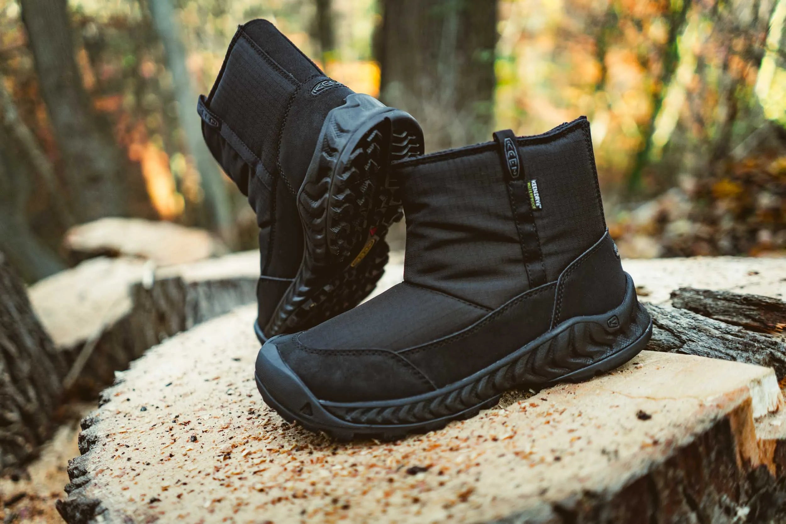 Women's winter boots keen wmns hood nxis pull on wp black-black black 36