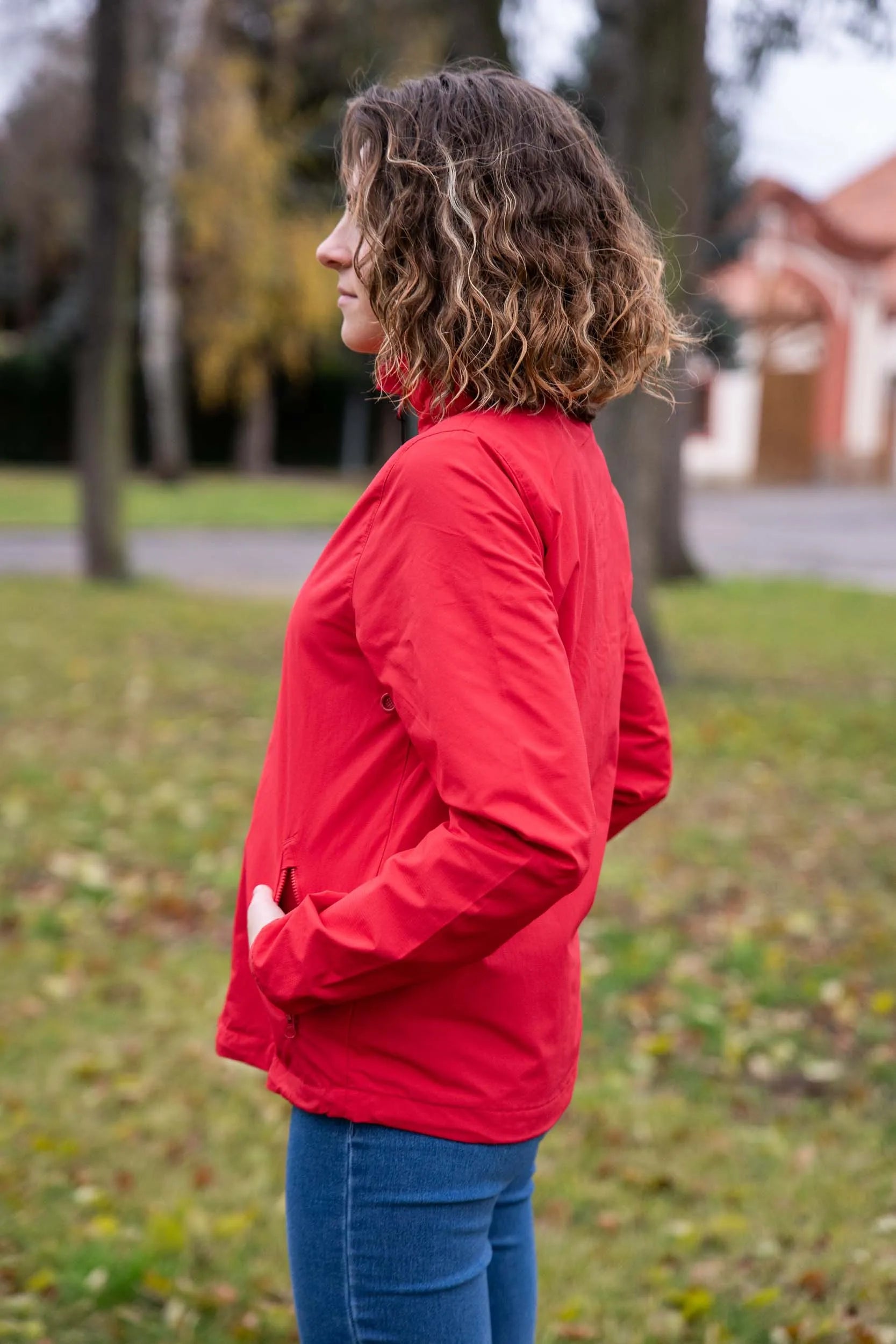 Kurtka zawodników damskiej Scarlet Red, S.