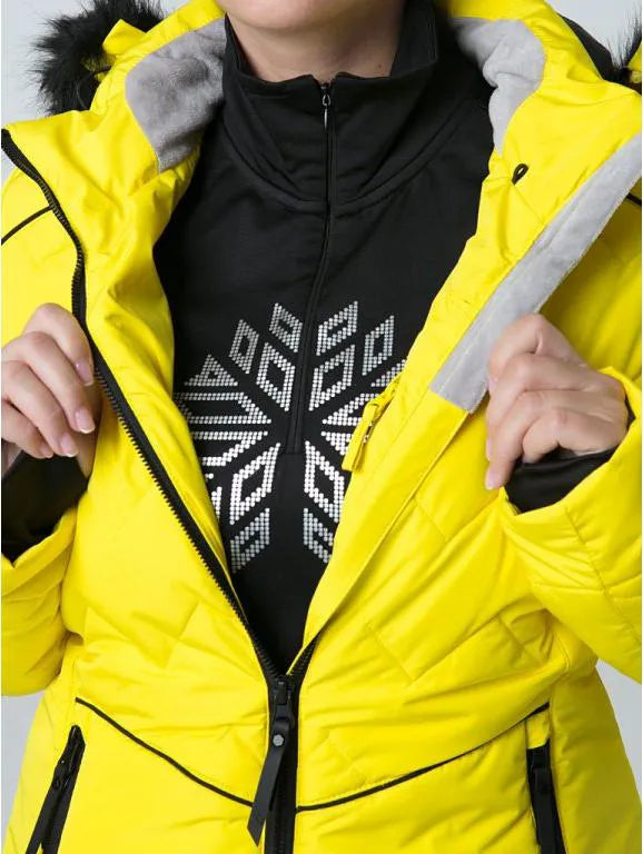 Women's ski jacket loap orsana yellow m