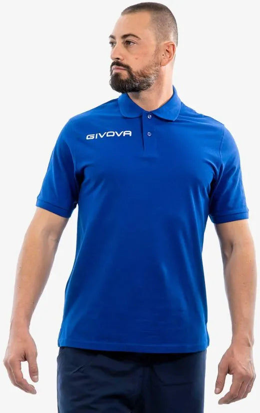 Polo shirt givova polo cotone piquet summer blue 2xl